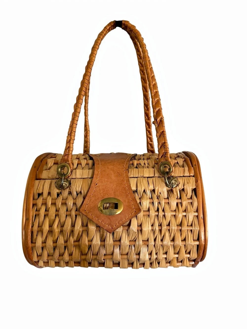 Vtg Women’s Woven Shoulder Bag in Brown